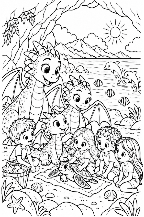 “A colouring book based on the children’s book Hailey the Friendly Dragon.”