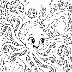The Brave Octopus Colouring Book