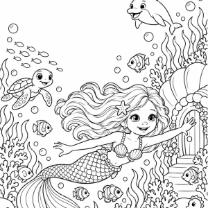 Layla the Little Mermaid Colouring book
