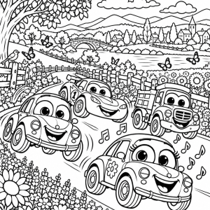 Crazy Cars Colouring Book